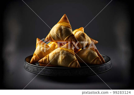 MANDAZI on black background created with generative AI technology 99283124