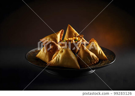 MANDAZI on black background created with generative AI technology 99283126