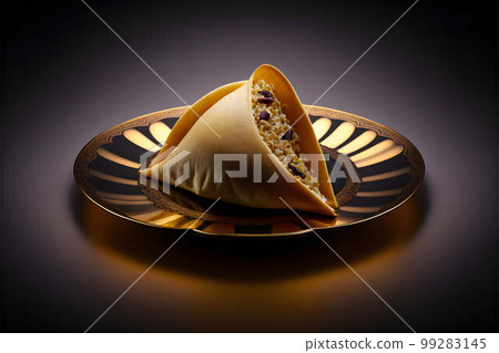Qatayef on black background created with generative AI technology Qatayef on black background created with generative AI technology 99283145