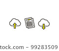 Image illustration of raising an invoice to the cloud 99283509