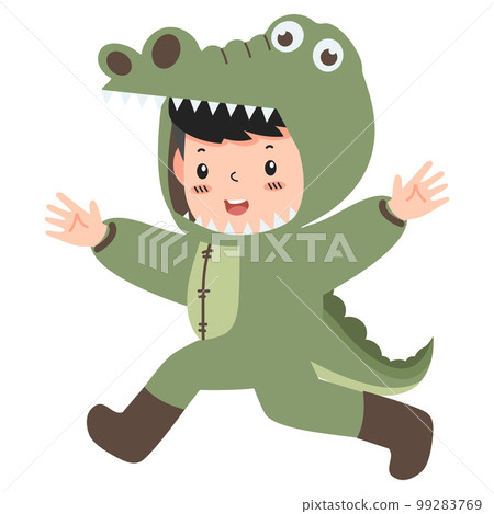 Cute Kid boy costumes crocodile cartoon 99283769
