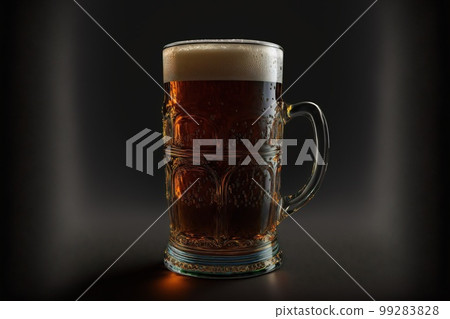 A pint of beer standing on the table created with generative AI technology 99283828