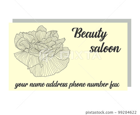 Business Luxury card. Modern Abstract design with poppy flowers decor. Place for texts 99284622
