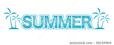 帶有水面圖案的 SUMMER 標誌 99284904