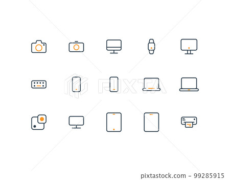 Device outline icon set. Vector illustration 99285915