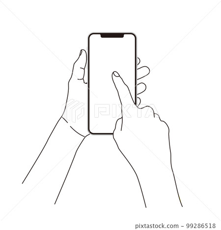 Hand with a smartphone Hand with a smartphone 99286518
