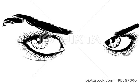 Black and white eyes and brows 99287000