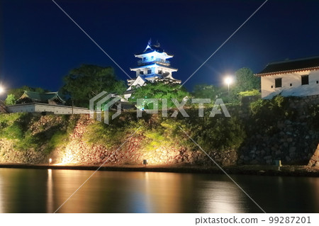 [Ehime Prefecture] Imabari Castle lit up in autumn (one of Japan's three major water castles) 99287201