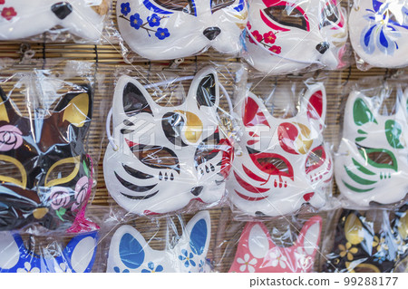 Fox, fox mask, festival, fair, stall, shrine, cat 99288177
