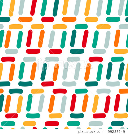 Seamless pattern with colorful geometric shapes. Abstract background. 99288249