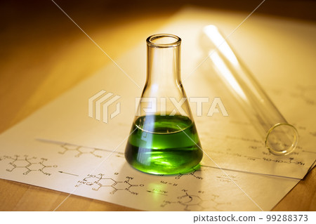 Chemical tubes with reaction formulas Chemical tubes with reaction formulas 99288373