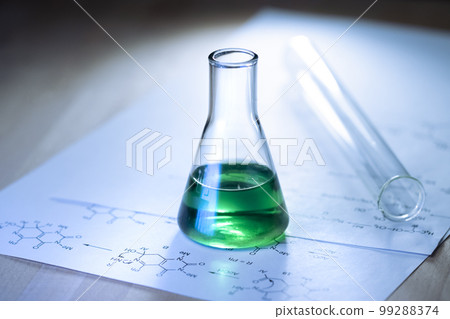 Chemical tubes with reaction formulas Chemical tubes with reaction formulas 99288374