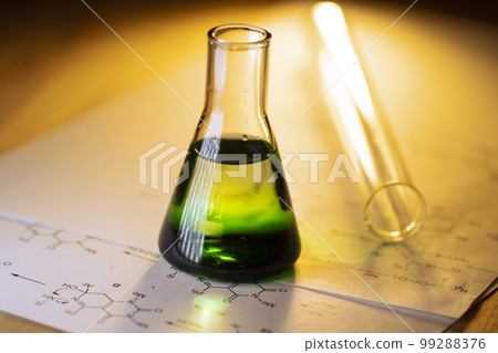 Chemical tubes with reaction formulas 99288376
