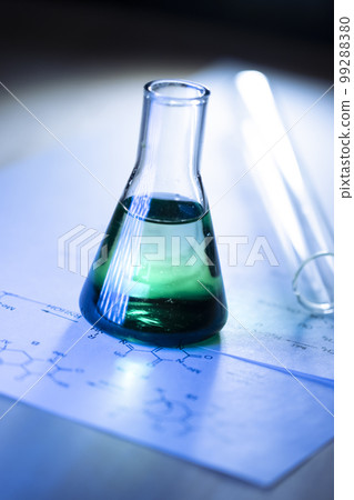 Chemical tubes with reaction formulas Chemical tubes with reaction formulas 99288380