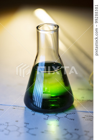 Chemical tubes with reaction formulas Chemical tubes with reaction formulas 99288381