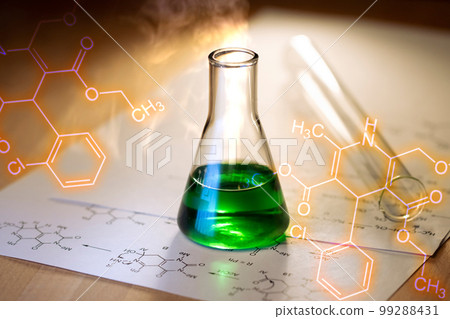 Chemical tube with reaction formula 99288431