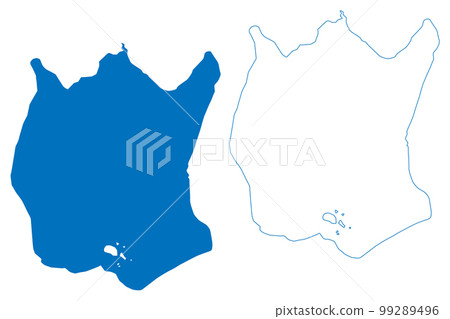 Lake Embalse de Navacerrada reservoir (Kingdom of Spain) map vector illustration, scribble sketch Navacerrada Dam map 99289496
