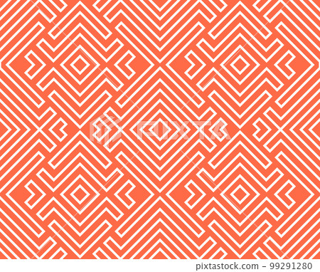 Abstract geometric pattern. A seamless vector background. White and pink ornament. Graphic modern pattern. Simple lattice graphic design Abstract geometric pattern. A seamless vector background. White and pink ornament. Graphic modern pattern. Simple lattice graphic design 99291280