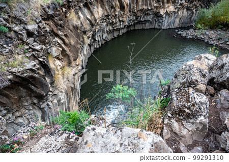 The Hexagon Pool Breichat HaMeshushim is a natural pool by the Meshushim River in the Yehudiya Forest Nature Reserve, the central Golan Heights. The Hexagon Pool Breichat HaMeshushim is a natural pool by the Meshushim River in the Yehudiya Forest Nature Reserve, the central Golan Heights. 99291310