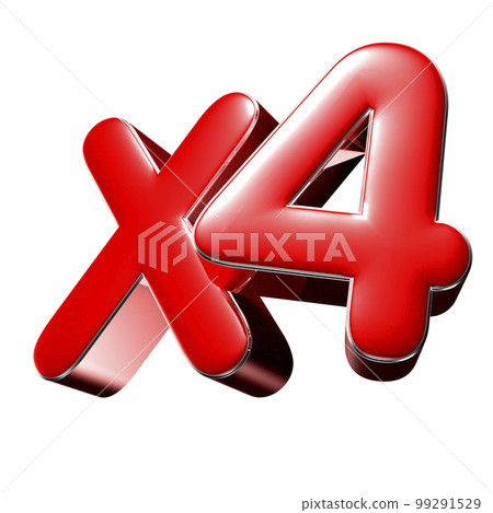 X4 red 3D. X4 red 3D. 99291529