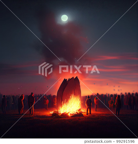 fire, camping, bonfire 99291596