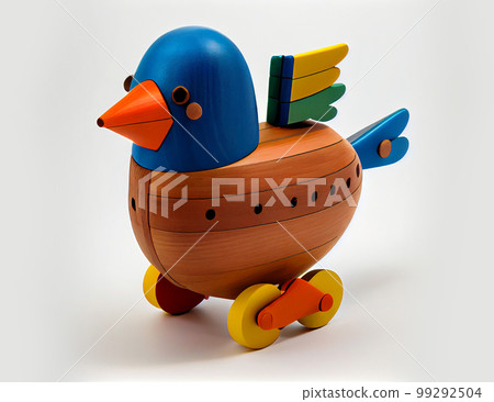 wooden bird toy for children. natural materials. ai generated wooden bird toy for children. natural materials. ai generated 99292504