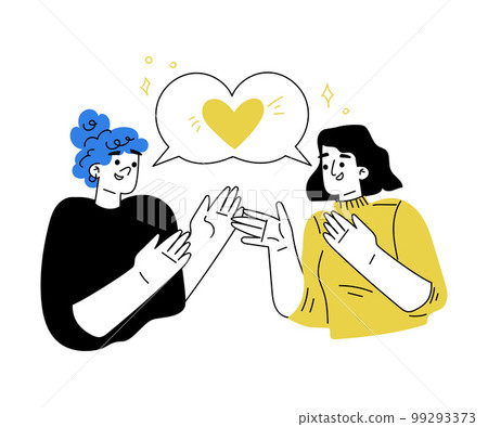 Self Growth with Woman Character Talking with Friend Engaged in Social Interaction and Personal Development and Improvement Vector Illustration Self Growth with Woman Character Talking with Friend Engaged in Social Interaction and Personal Development and Improvement Vector Illustration 99293373