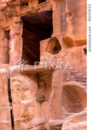 Little Petra Siq al-Barid, Jordan rocks, staircase 99293614