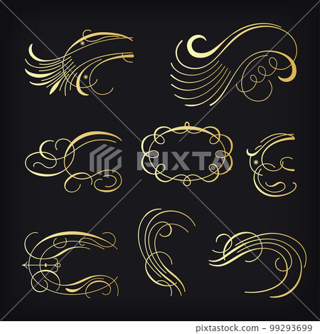 calligraphic elements calligraphic elements 99293699