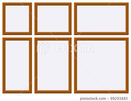 Wooden picture frame vector illustration isolated on white 99293885