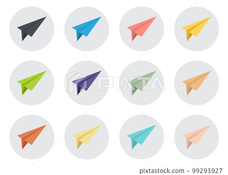 Paper plane icon collection vector illustration isolated on white 99293927