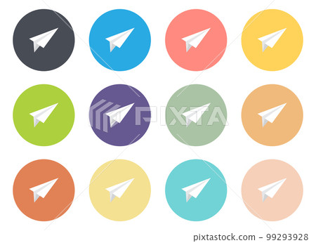 Paper plane icon collection vector illustration isolated on white Paper plane icon collection vector illustration isolated on white 99293928