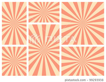 Retro rays banner vector illustration isolated on white 99293938