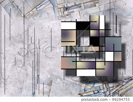 Modern abstract with geometric pattern 99294755