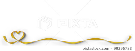 Heart-shaped ribbon frame (3D rendering) 99296788