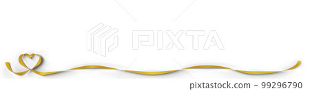 Heart-shaped ribbon frame (3D rendering) 99296790