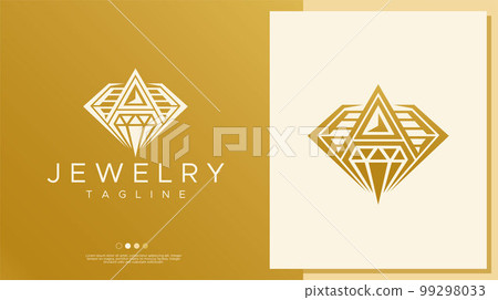 Luxury diamond logo A letter design. Elegance gold jewelry initial A logo vector 99298033