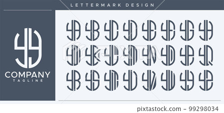 Abstract tube letter YY Y logo design. Abstract tube letter YY Y logo design. 99298034