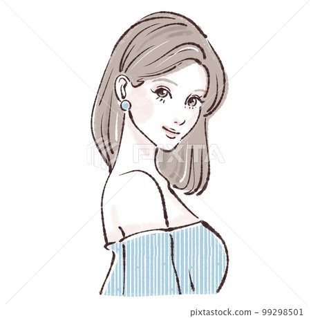 女性插畫素材 女性插畫素材 99298501