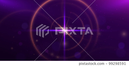 Abstract circle glowing gold lines on dark purple background with lighting effect and sparkle with copy space for text. Abstract circle glowing gold lines on dark purple background with lighting effect and sparkle with copy space for text. 99298591