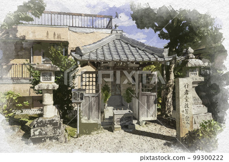Watercolor-style Yoshino, Kinpusen-ji Temple, Copper Torii Gate, Gyoja-do, Yoshino-cho, Yoshino-gun, Nara Prefecture Watercolor-style Yoshino, Kinpusen-ji Temple, Copper Torii Gate, Gyoja-do, Yoshino-cho, Yoshino-gun, Nara Prefecture 99300222