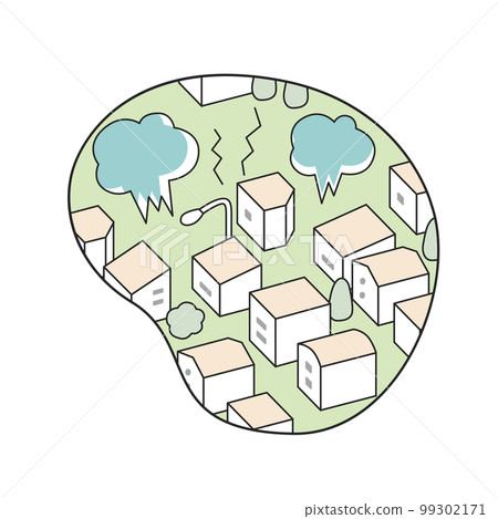 cropped landscape. troubled city 99302171