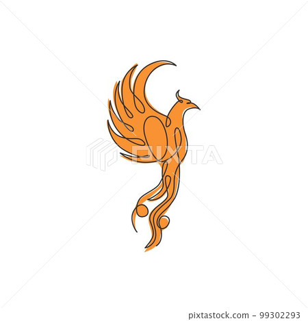 Phoenix as fire flame bird shape Stock Vector by ©akv_lv 450682232