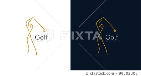 Unique and modern golf illustration logo design Unique and modern golf illustration logo design 99302305