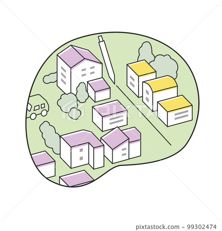 cropped landscape. Cityscape with borders cropped landscape. Cityscape with borders 99302474