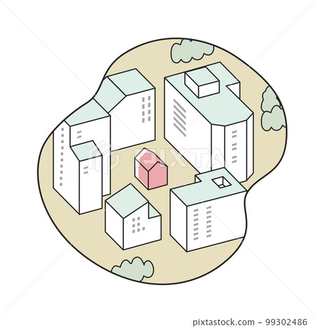 cropped landscape. Uncomfortable streets that feel oppressive 99302486