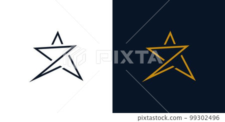 Modern and simple Z star logo Modern and simple Z star logo 99302496