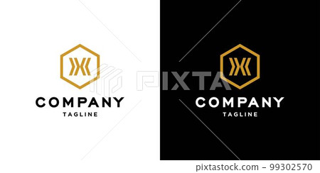 Modern and strong letter X initials logo design Modern and strong letter X initials logo design 99302570