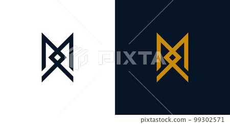 Modern and strong M logo design Modern and strong M logo design 99302571