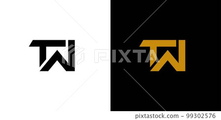 Modern and strong TW logo design 99302576